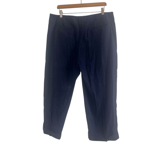 ✨J.Jill Navy Cropped Cuffed Trouser Sz 16 Pants✨ - Picture 2 of 7